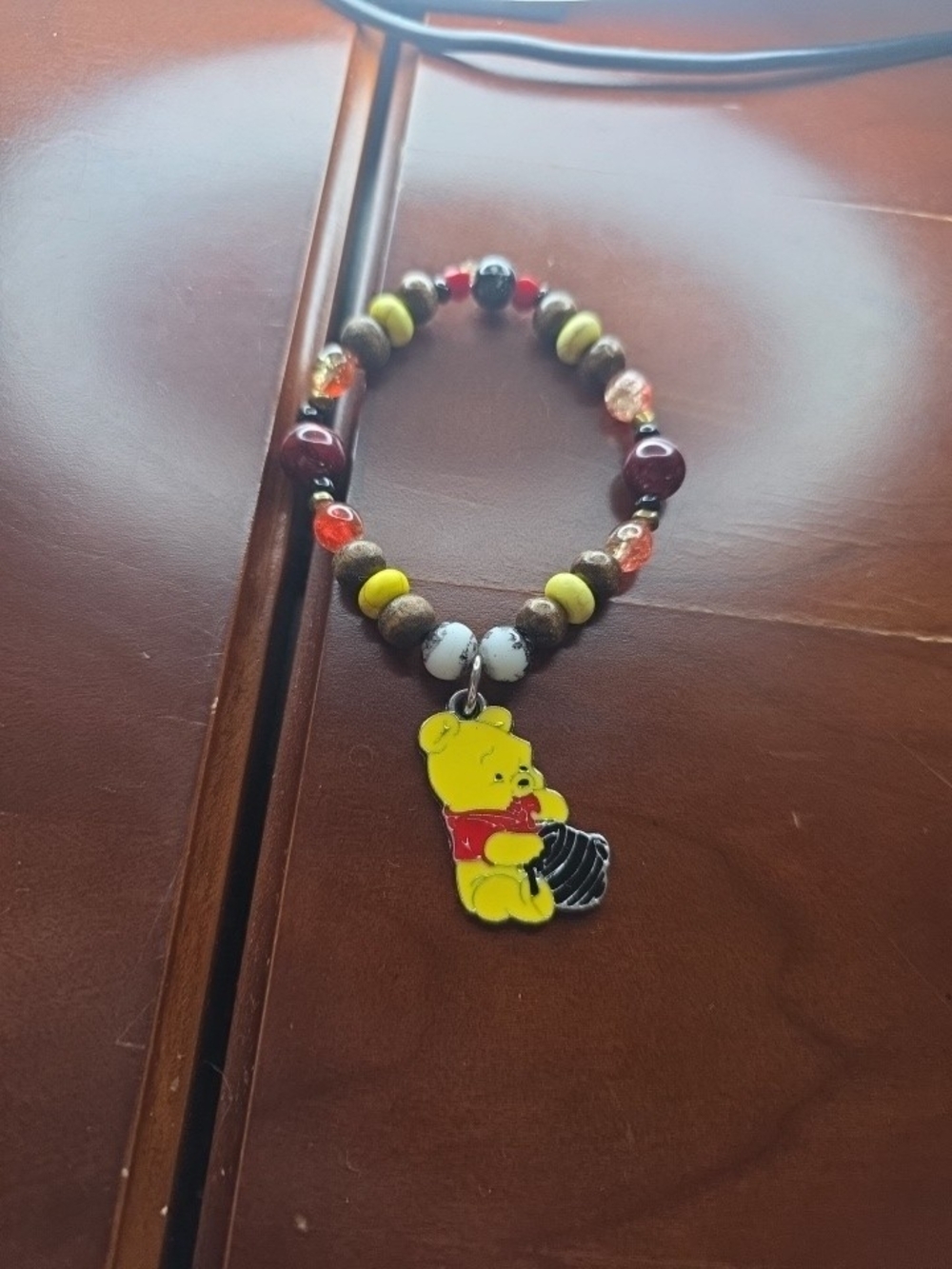 Yellow Winnie-The-Pooh Beaded Bracelet